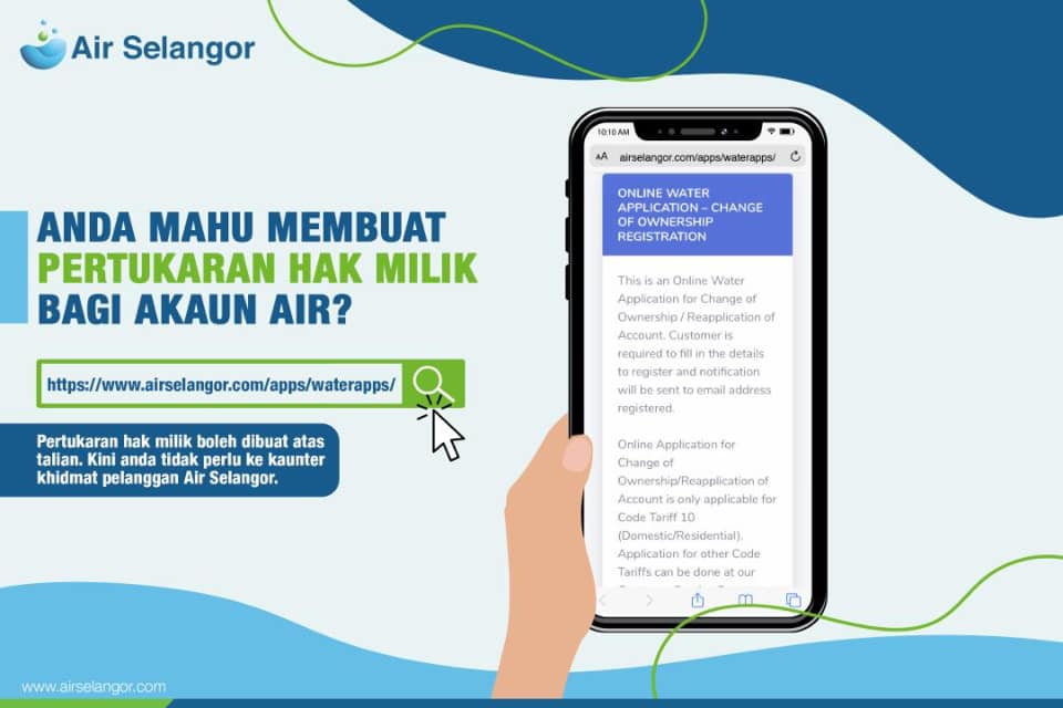 CARA TUKAR NAMA AKAUN SYABAS AIR SELANGOR – MalaysiaBiz.Net